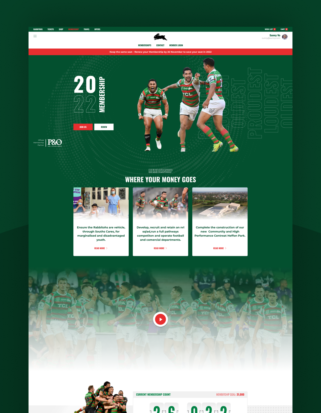 Membership landing page 